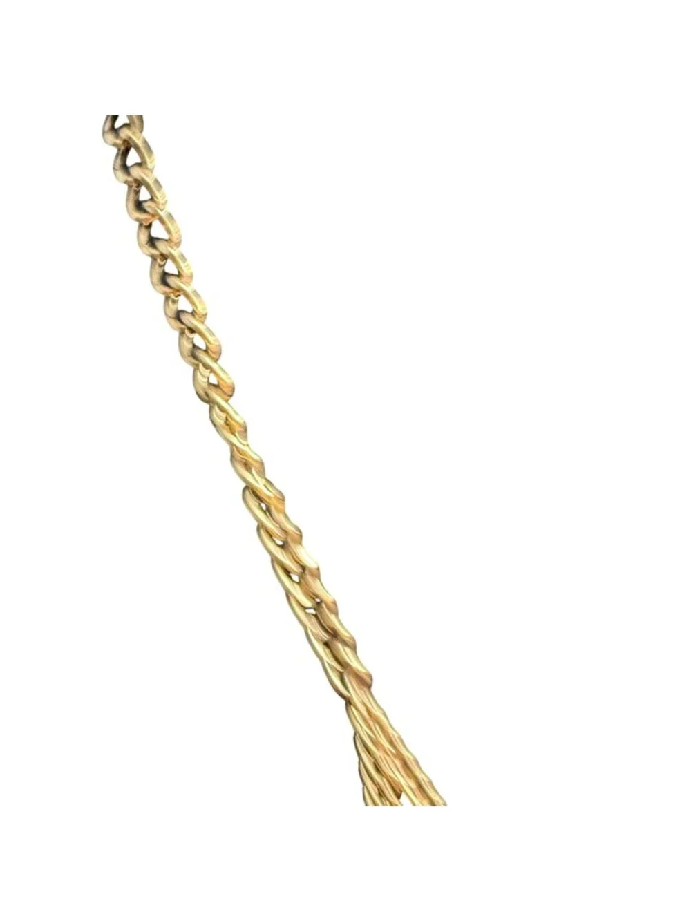 I Am Necklace Blue Beaded Tassel Boho Southwestern Gold Tone 19-22 inches